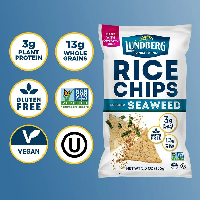 Sesame Seaweed Rice Chips, Organic  5.5 oz