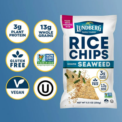 Sesame Seaweed Rice Chips, Organic  5.5 oz