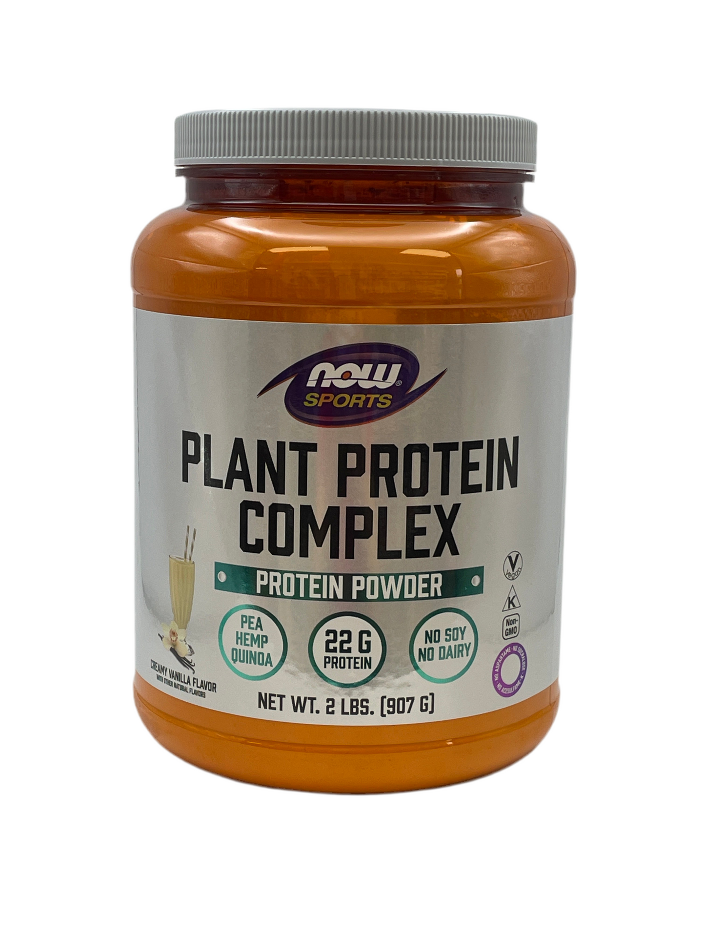 NOW Plant Protein Complex Powder, Vanilla 2 lbs