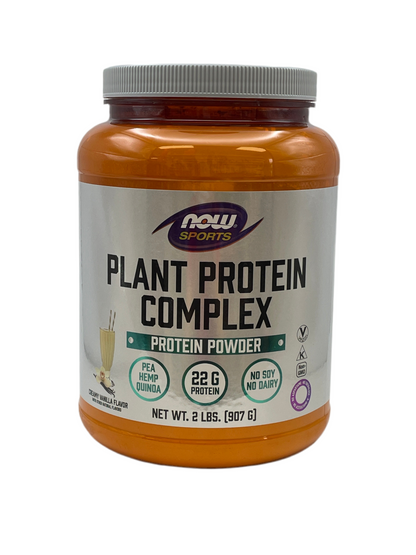 NOW Plant Protein Complex Powder, Vanilla 2 lbs