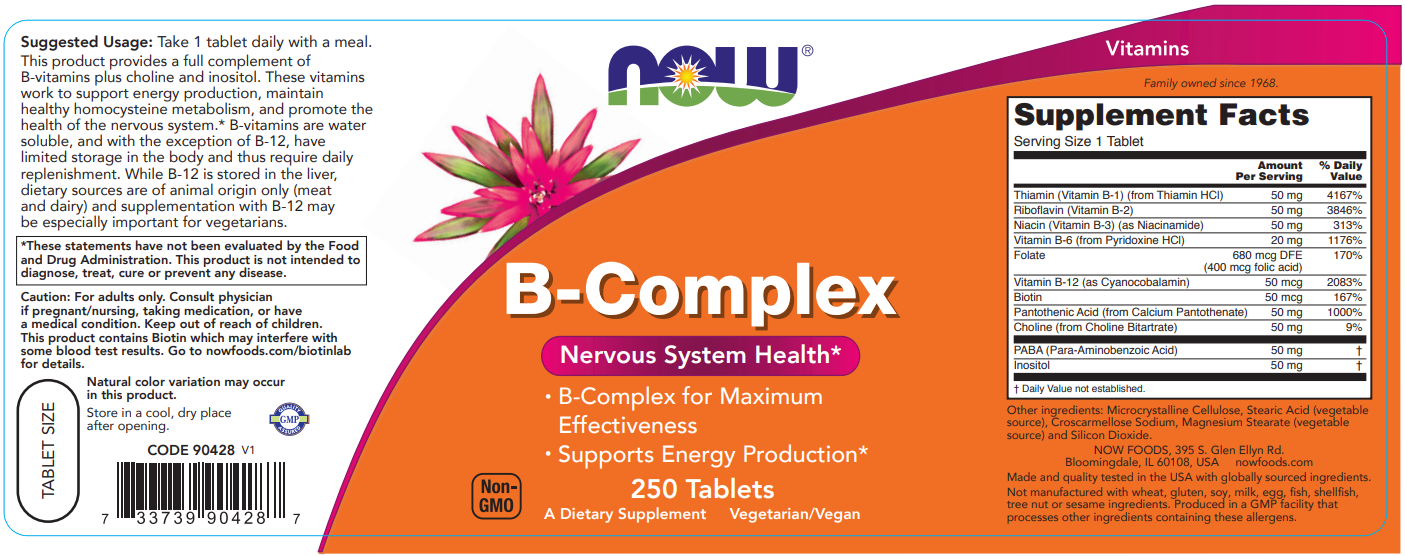 Now B-COMPLEX 250 Tablets      B Vitamins SALE EXPIRES IN OCTOBER/2024