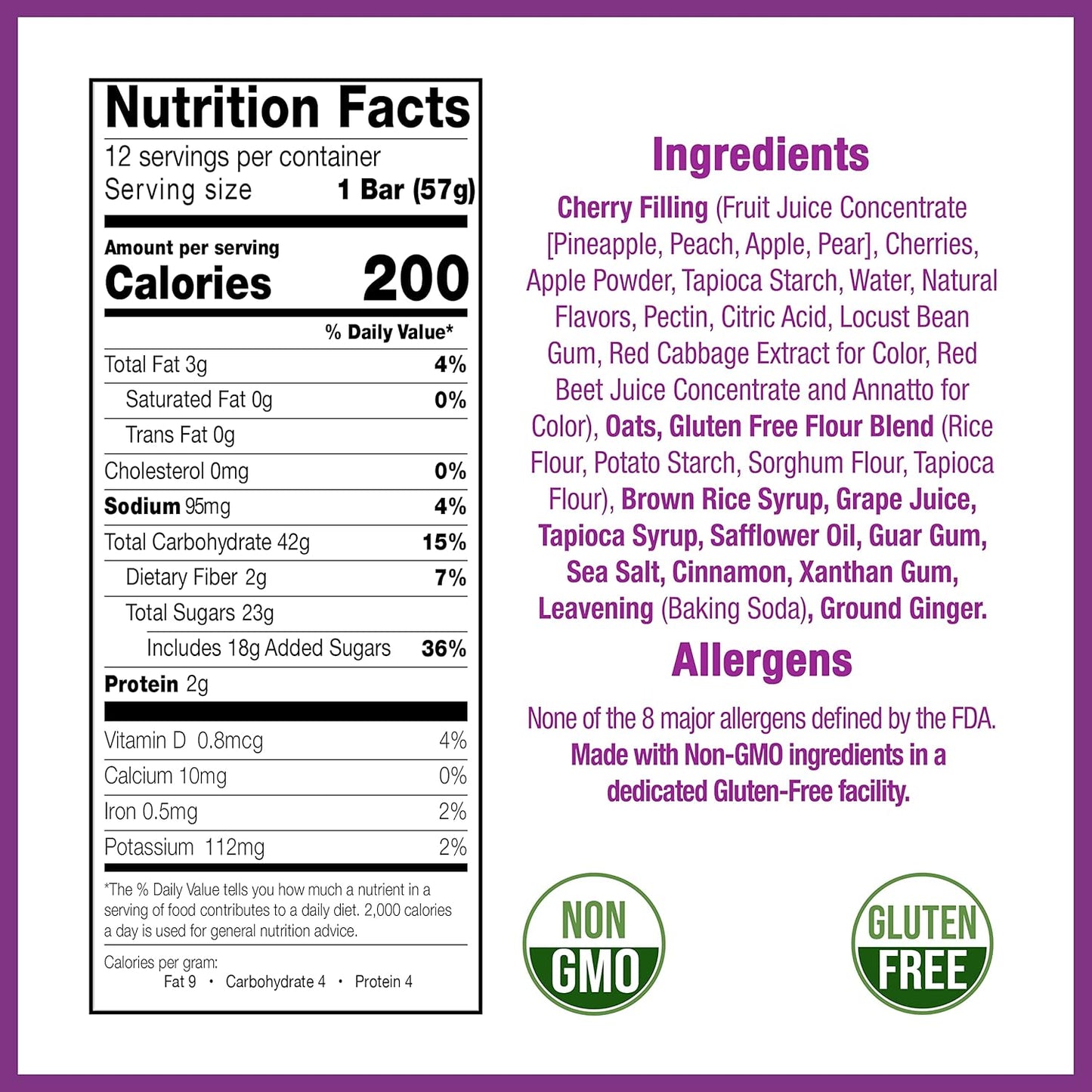 Betty Lou's Fruit Bars 2 oz
