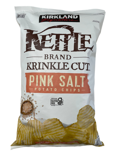 Kirkland Kettle Brand Krinkle Cut Pink Salt Potato Chips 2 lbs