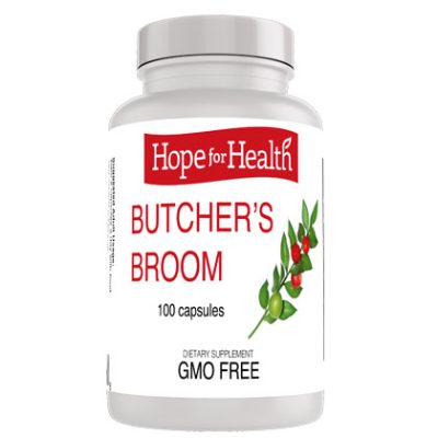 Hope for Health Butcher's Broom 100 Capsules