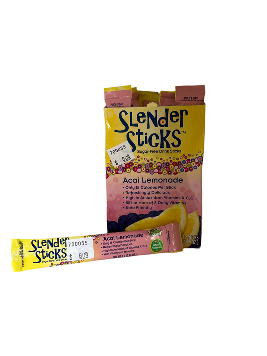 Now Slender Sticks Açaí Lemonade 12 Sticks (sold individually).