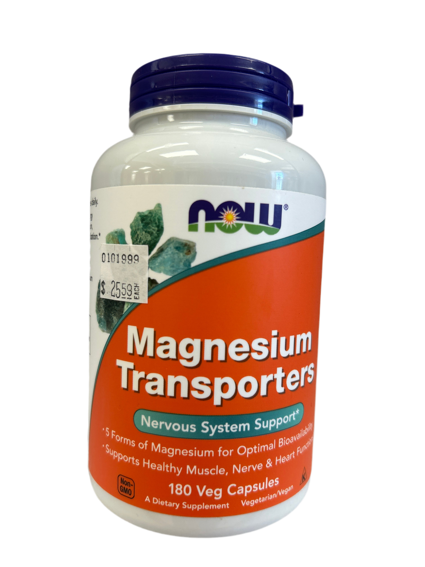 NOW Magnesium Transporters 180 Veg Caps