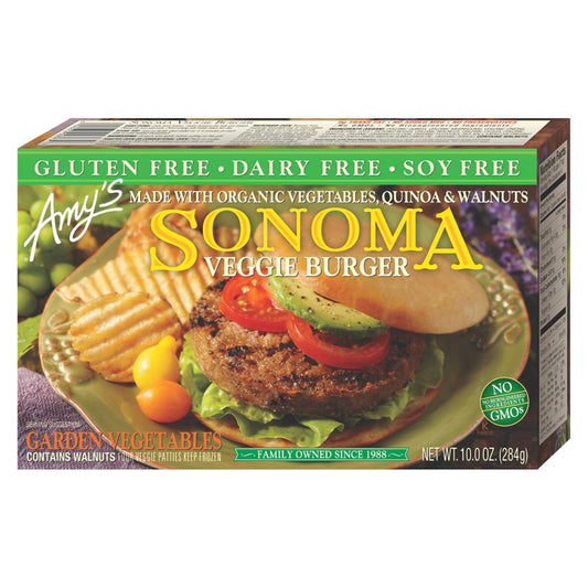 Amy's Organic Veggie Burgers Sonoma, Gluten Free 10 oz.