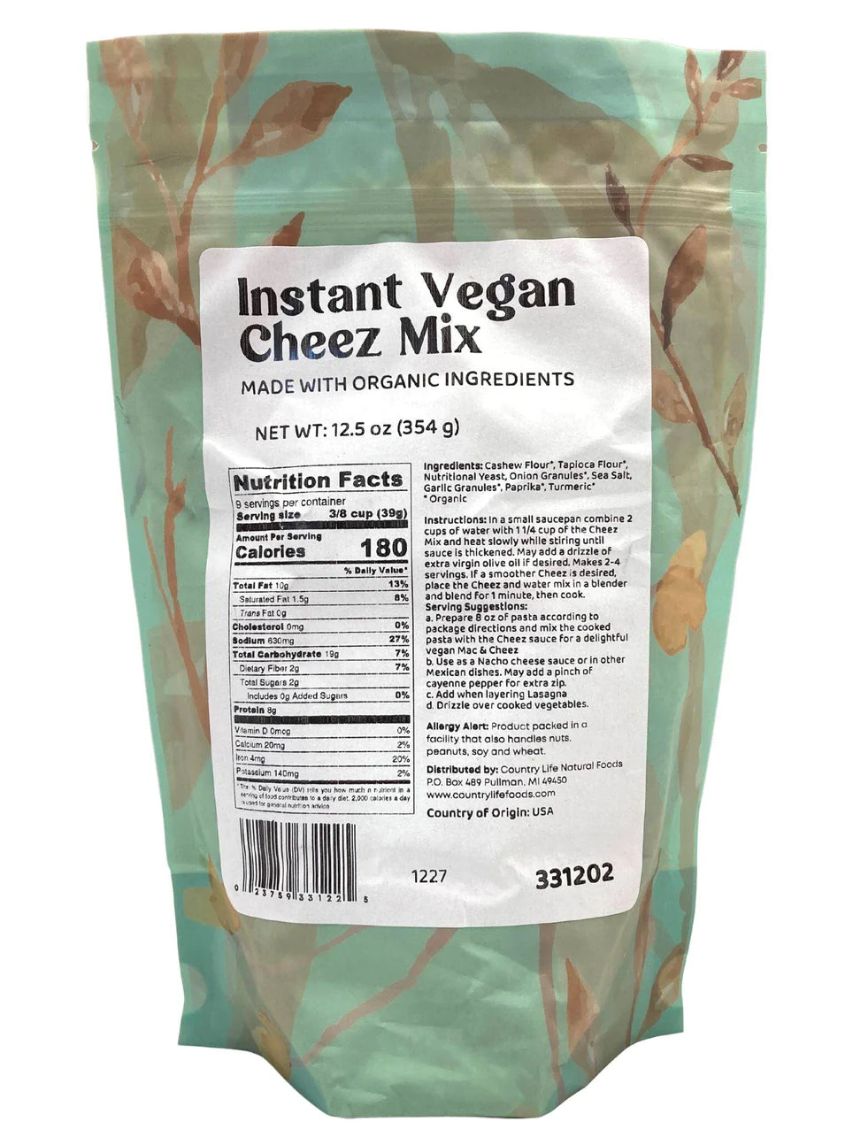 Instant Vegan Cheez Mix 12.5 oz.
