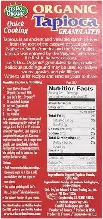Let's Do Organic Tapioca Granules 6 oz