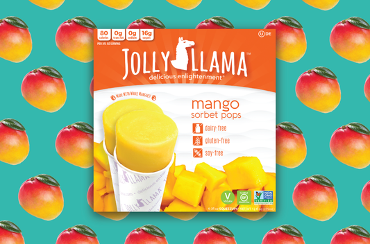 Jolly Llama Mango Real Fruit Sorbet Pops