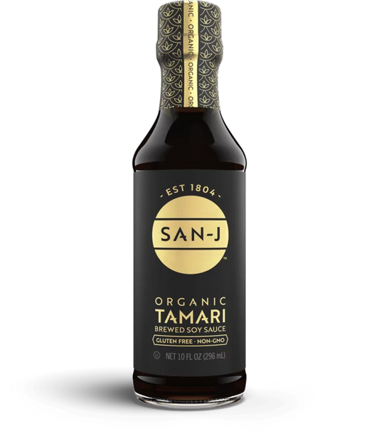 SAN-J Organic Tamari Brewed Soy Sauce Gluten Free Non-GMO 10 fl. oz.