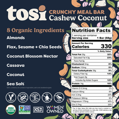 Organic Cashew Coconut Bar 1oz