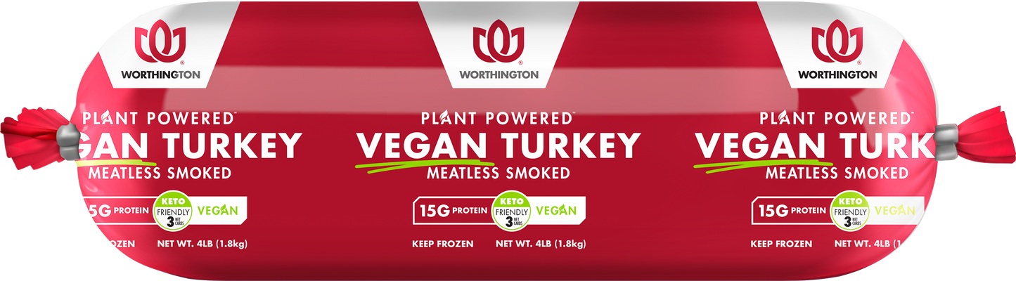 Worthington 4# Frozen VEGAN Rolls