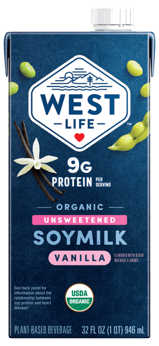 West Life Organic Unsweetened Vanilla Soymilk 32 fl oz