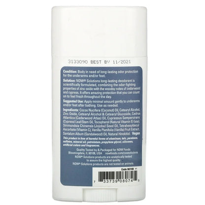 Now Solutions Long Lasting Deodorant Cedarwood + Cypress 2.2 oz.