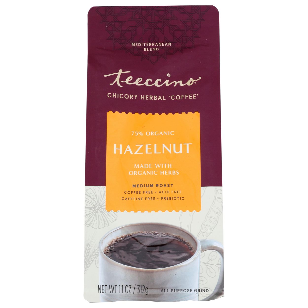 Hazelnut Teeccino Herbal Coffee 11 oz