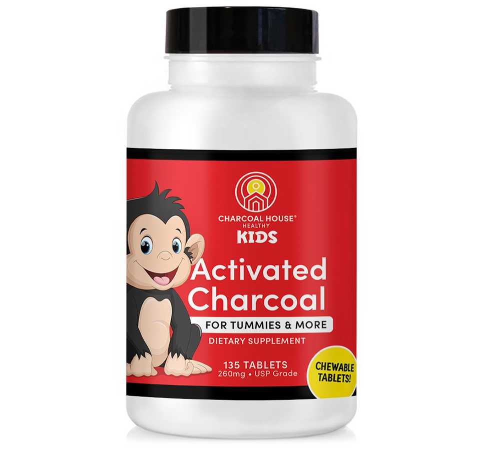 Kids activated Charcoal for tummies and more 135 tablets