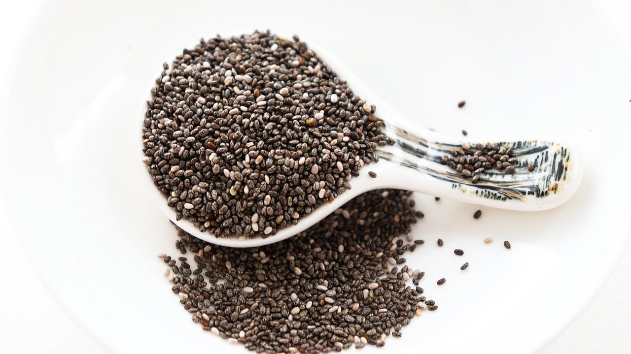 Organic Chia Seeds 1 lb Black, White