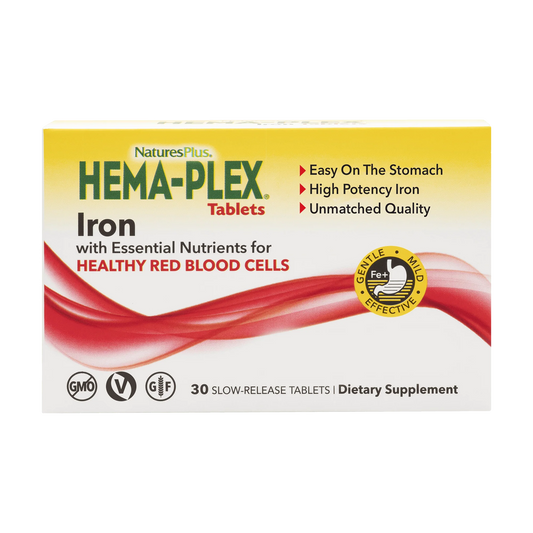 NaturesPlus  Hema-Plex Iron Tablets, 30 Tablets