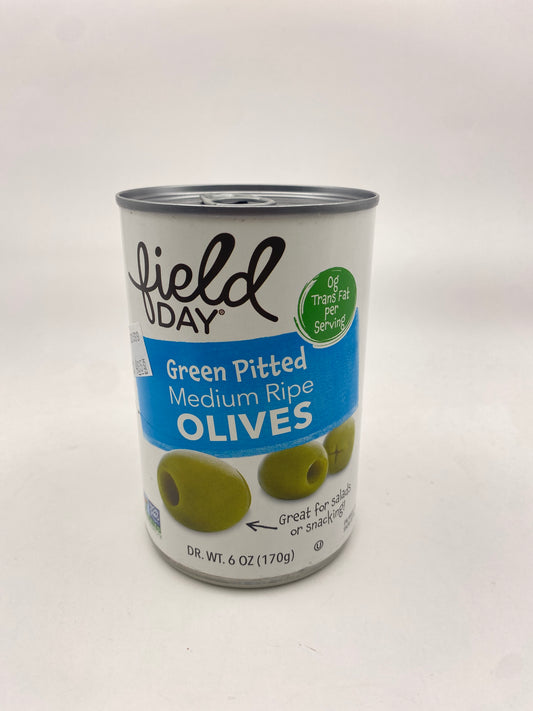 Green Pitted Medium Olives 6oz