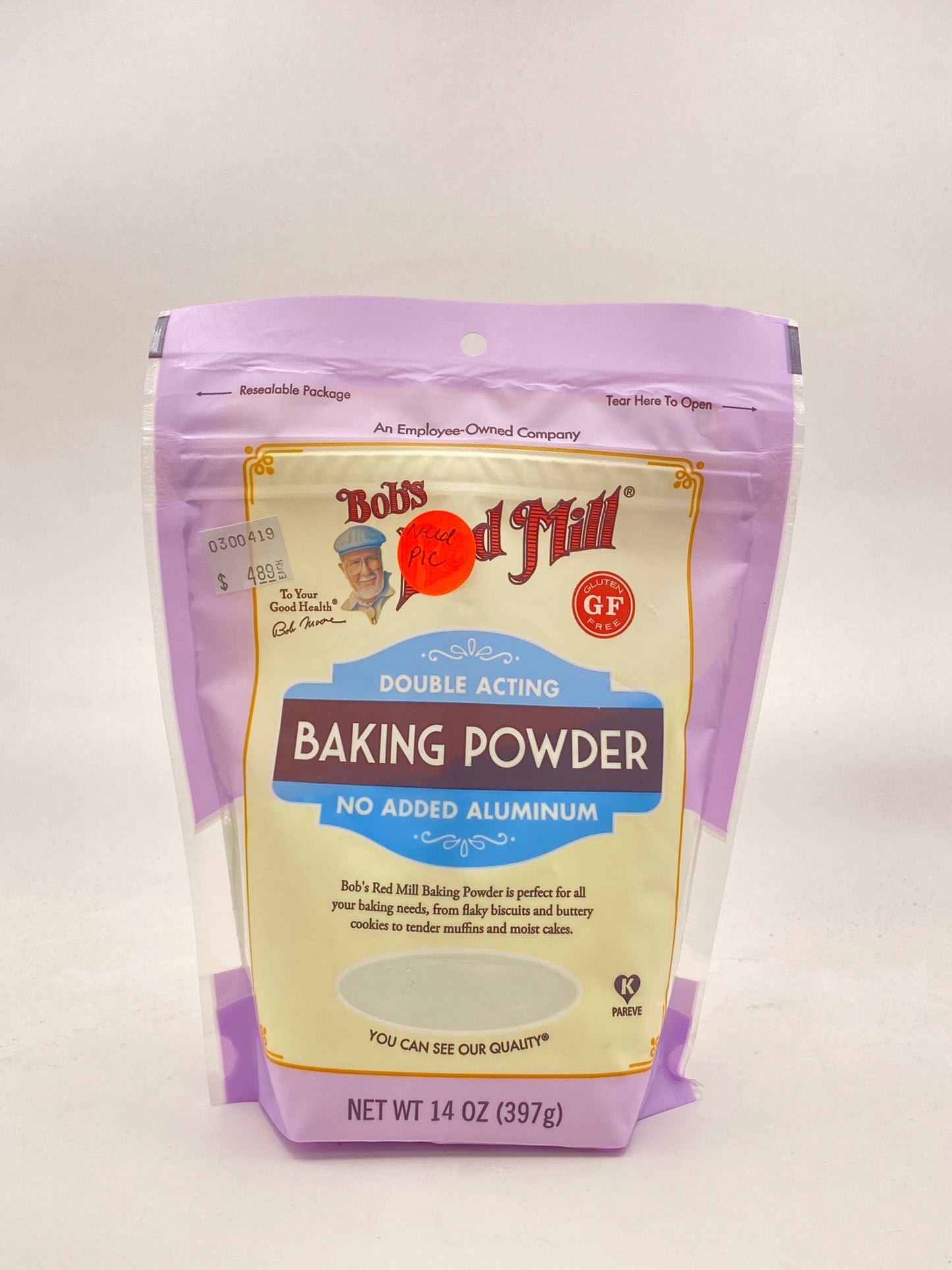 Double Acting Baking Powder No Aluminum 14 oz