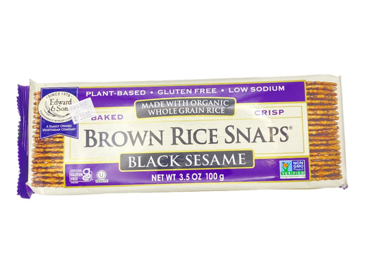 Edward & Sons Black Sesame Brown Rice Snaps
