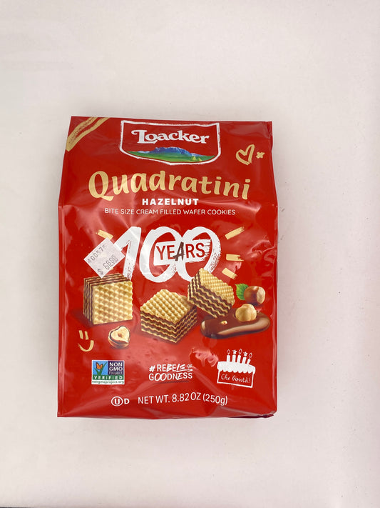 Loacker Quadratini Hazelnut Wafers 8.82 oz