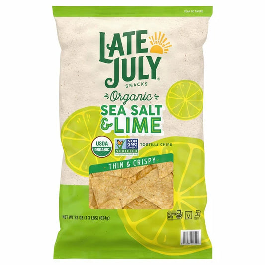 Late July Organic Sea Salt & Lime Tortilla Chips 22oz