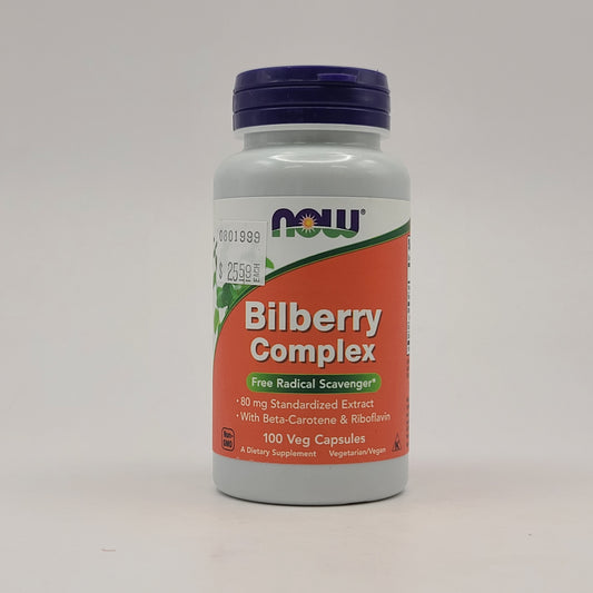 NOW Bilberry Complex 100 Veg Capsules