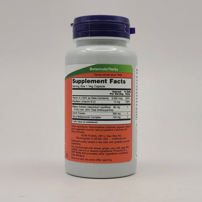 NOW Bilberry Complex 100 Veg Capsules