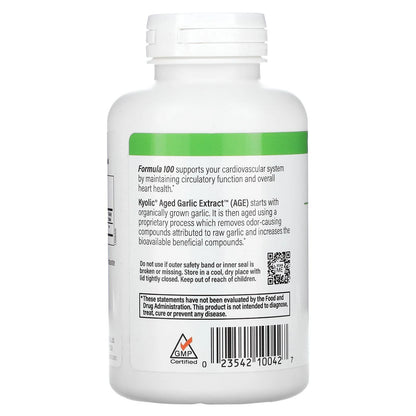 Kyolic aged garlic extract Cardiovasc Health 100 capsules