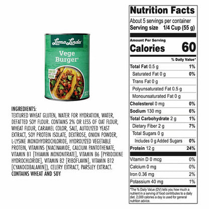 Loma Linda Vege-Burger 15 oz
