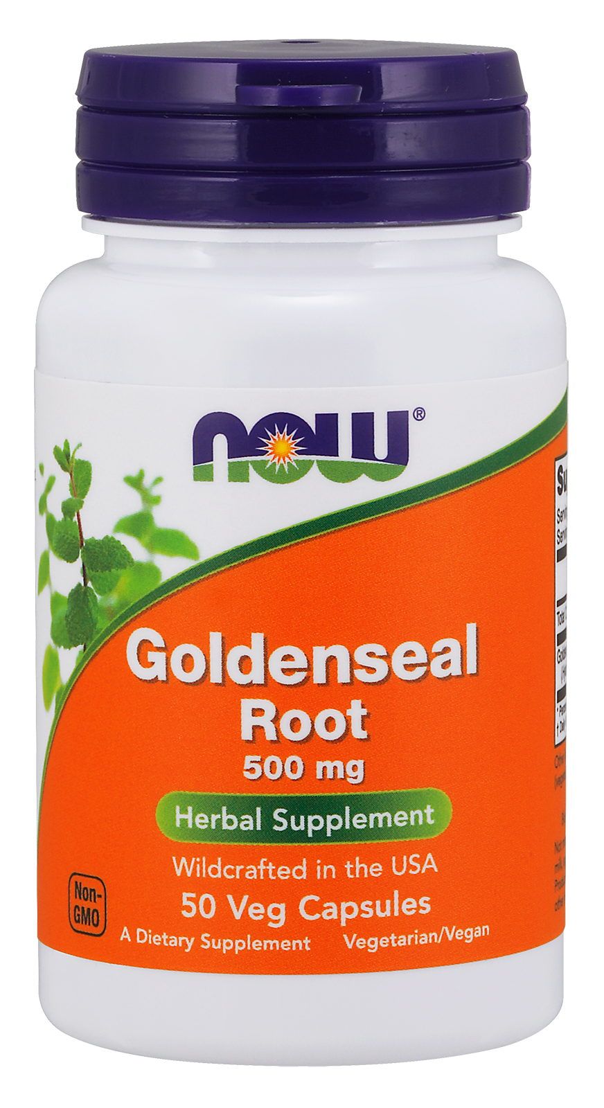 Goldenseal Root 500 mg 50 Veg Capsules