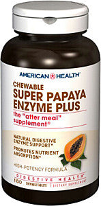 Super Papaya Enzyme Plus  180 Chewable Tablets