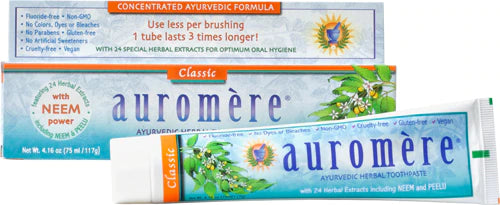 Auromere Ayurvedic Herbal Toothpaste 4.16oz THREE VARIENTS AVAILABLE