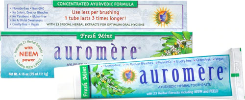 Auromere Ayurvedic Herbal Toothpaste 4.16oz THREE VARIENTS AVAILABLE
