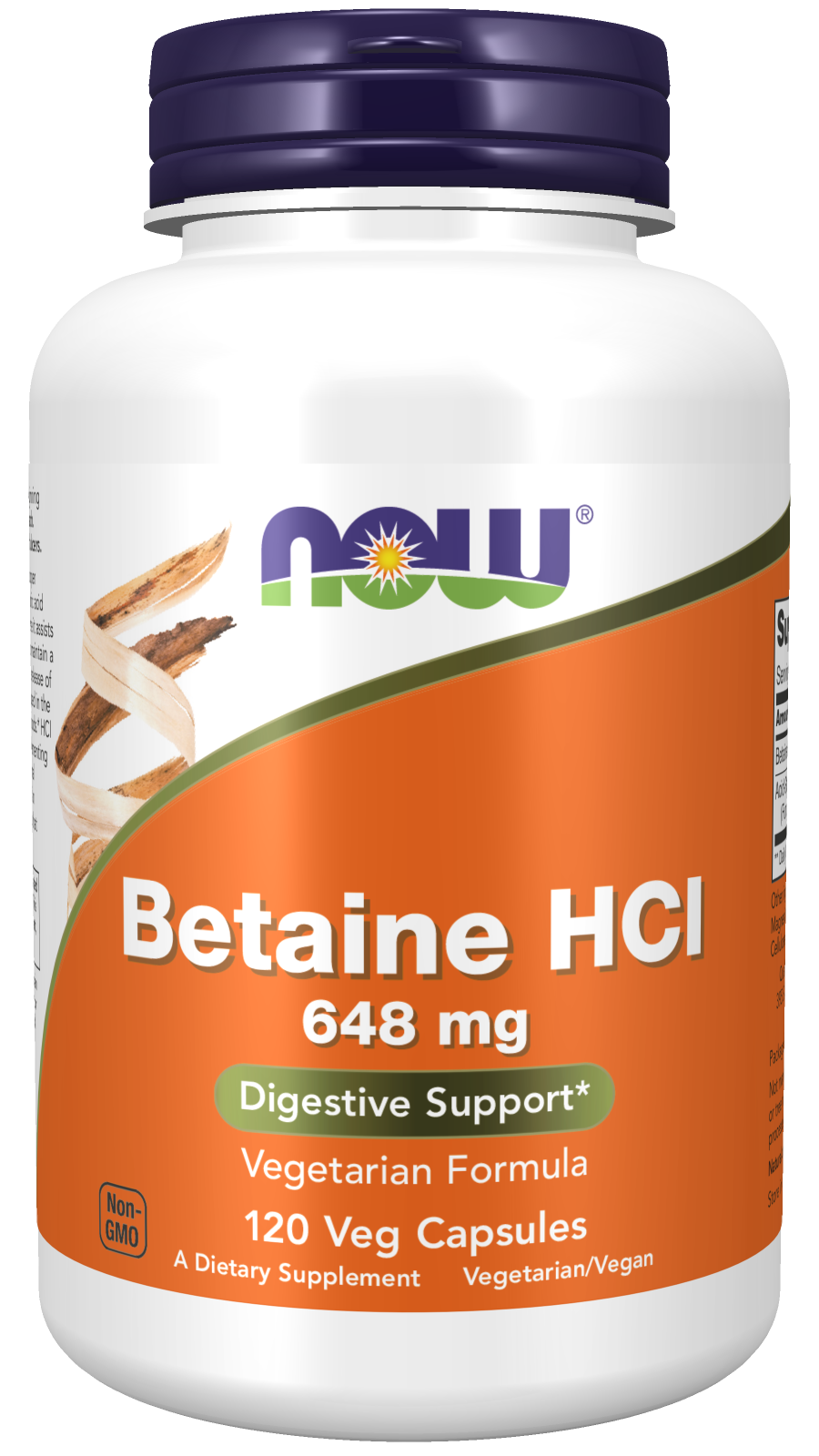 Betaine HCI 648 mg  120 Capsules Vegan