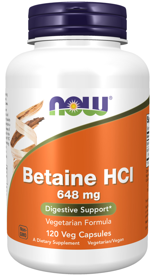 Betaine HCI 648 mg  120 Capsules Vegetarian/Vegan