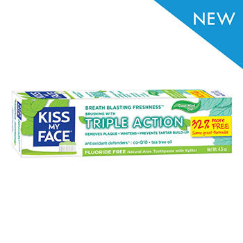 Kiss My Face Triple Action Cool Mint Gel, 4.5 oz.
